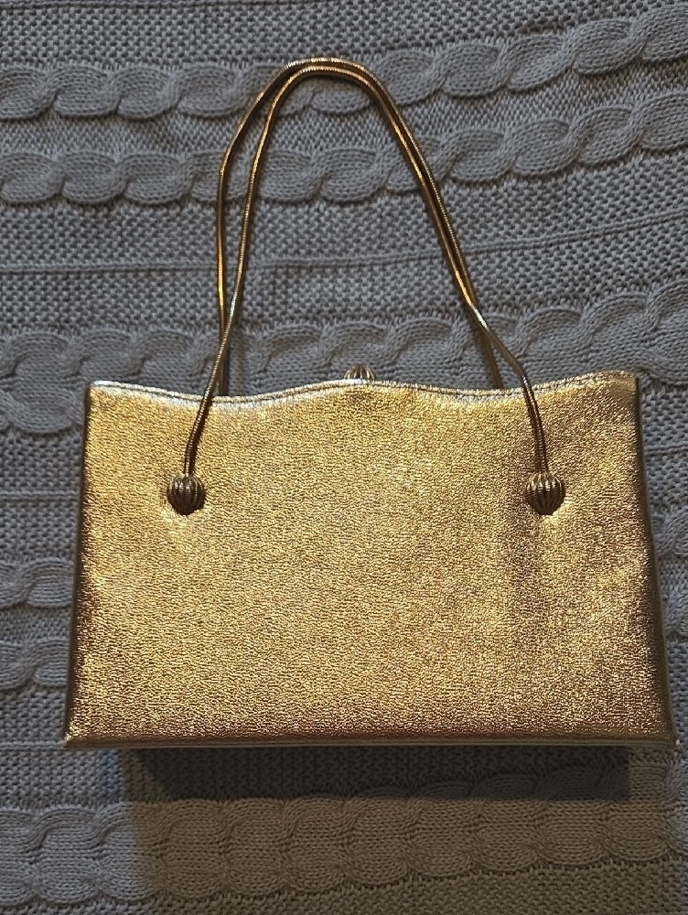 Vintage After Five Clutch W/ Coin Purse  50s 60s Gold Lining Chain Made In USA